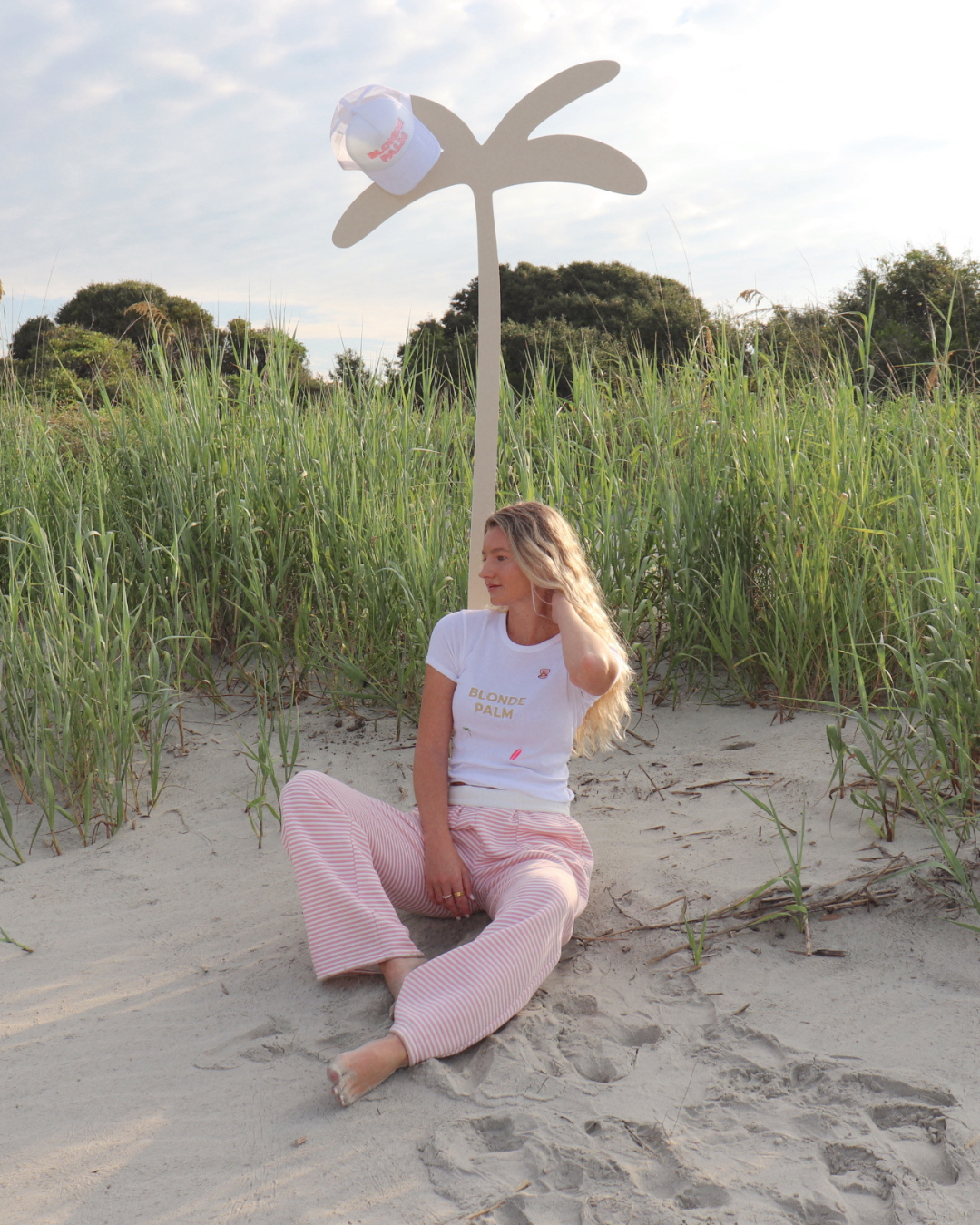 embroidered beach tee, coastal women t shirt