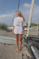 Womens beach graphic tee, coastal tshirt